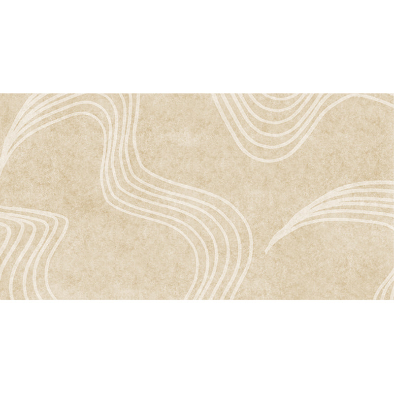 Apricot Modern Area Rug Stripe Pattern Polyester Area Carpet Anti-Slip East Care Rug for Bedroom