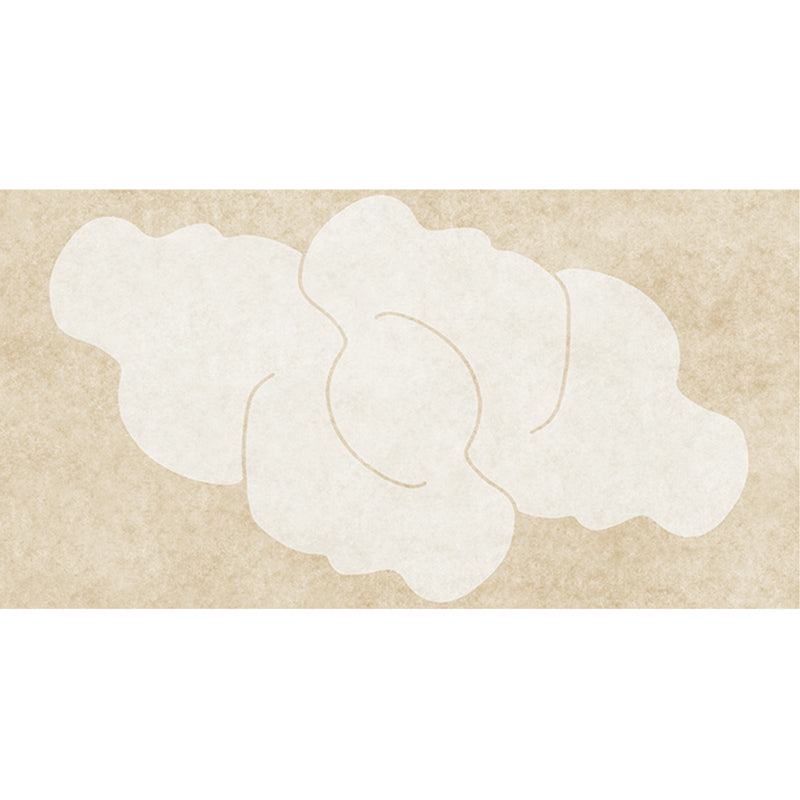 Apricot Modern Area Rug Stripe Pattern Polyester Area Carpet Anti-Slip East Care Rug for Bedroom