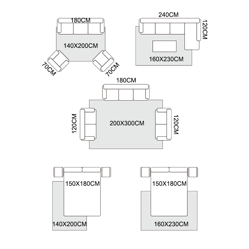 White Modern Carpet Abstract Pattern Polyester Area Rug Easy Care Backing Rug for Home Decor