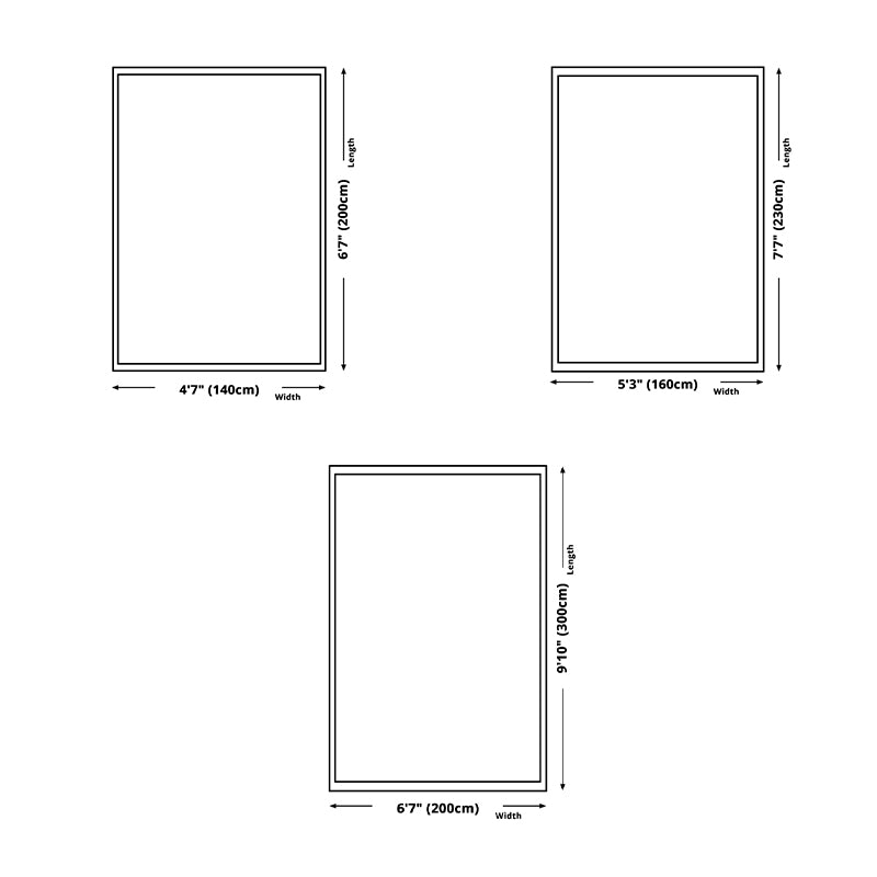 White Modern Carpet Abstract Pattern Polyester Area Rug Easy Care Backing Rug for Home Decor