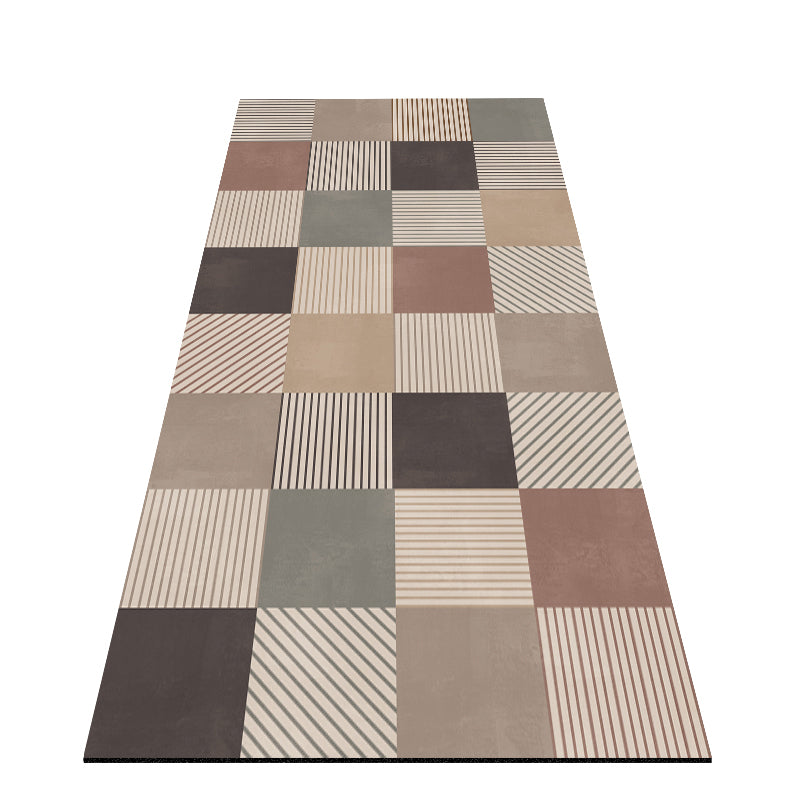 Casual Geometric Pattern Carpet Polyester Rug Stain Resistant Indoor Rug for Home Decoration