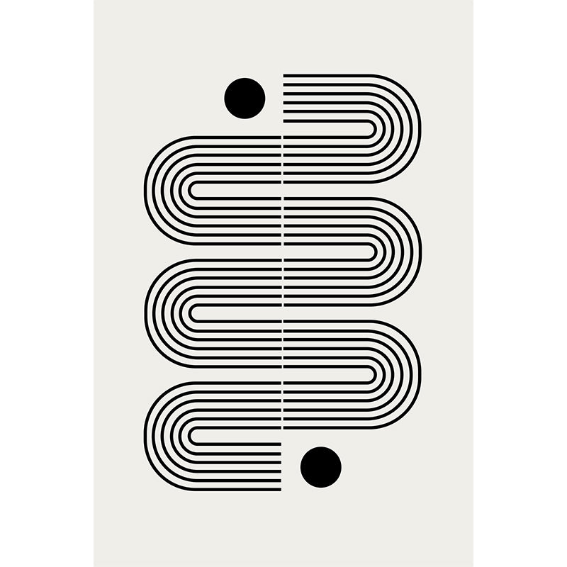 Fancy White Area Carpet Stripe Pattern Modern Area Rug Polyester Non-Slip Backing Rug for Home Decor