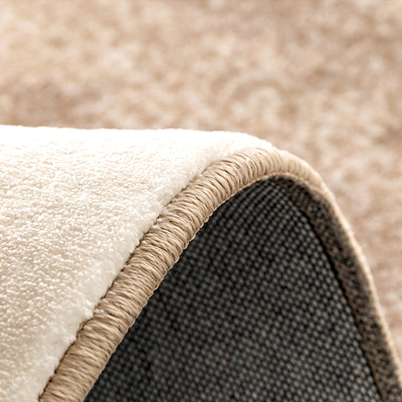 Fancy White Area Carpet Stripe Pattern Modern Area Rug Polyester Non-Slip Backing Rug for Home Decor