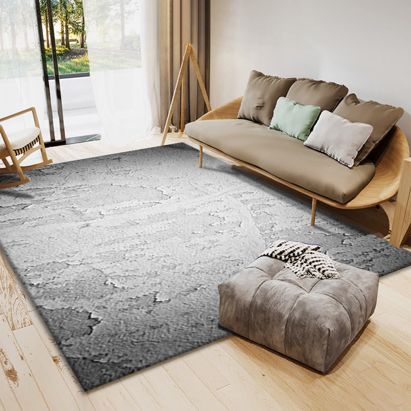 Blue Modern Rug Polyester Graphic Rug Non-Slip Backing Rug for Home Decoration