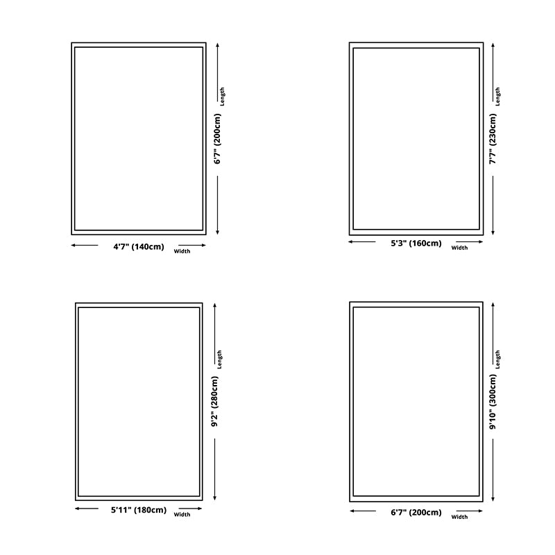 Blue Modern Rug Polyester Graphic Rug Non-Slip Backing Rug for Home Decoration