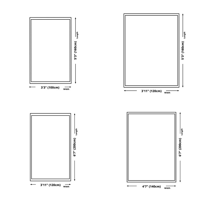 Lichtblauw modern tapijten polyester grafisch tapijt niet-slip achterste tapijt voor woonkamer