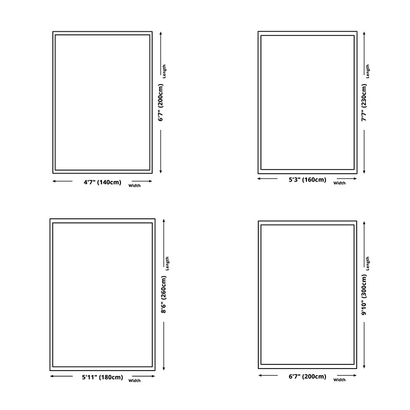 Natural Geometric Pattern Carpet Polyester Rug Stain Resistant Indoor Rug for Home Decoration