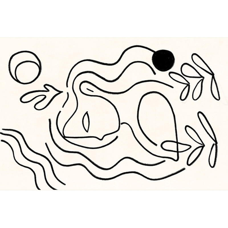 Stijlvol modern tapijt Wit abstract abstract Patroon Rug polyester Anti-slip Tapijt voor thuisdecoratie