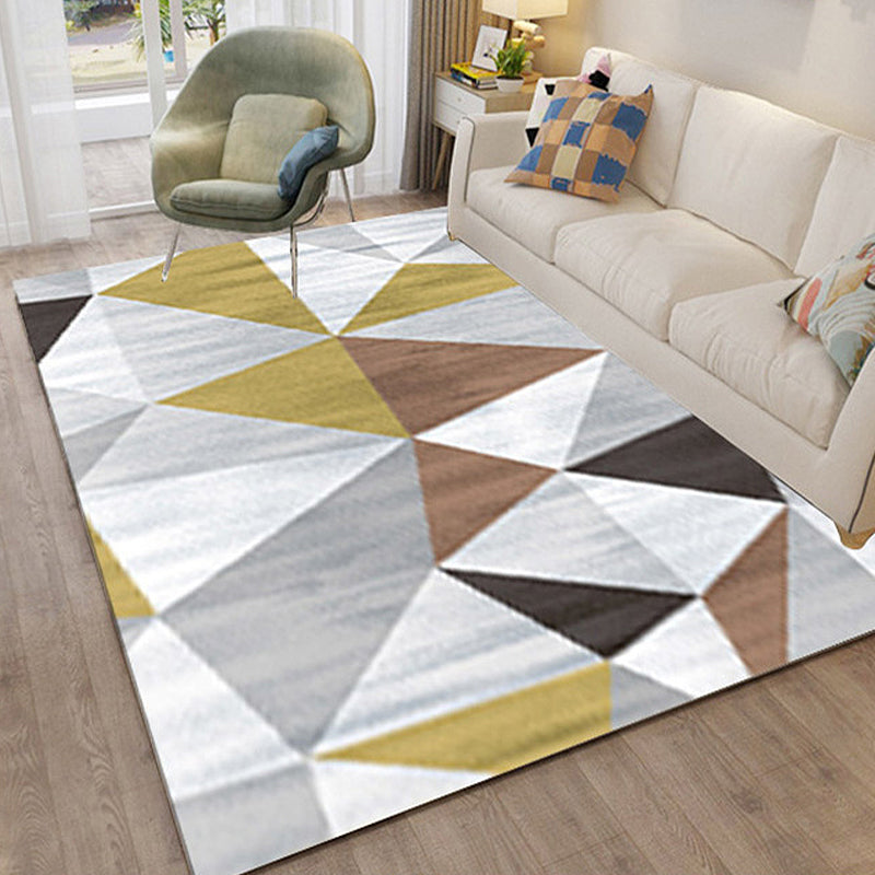 Stijlvol geometrisch gebied Tapijt Modern Patchwork Indoor Truug Polyester Tapijt voor woonkamer