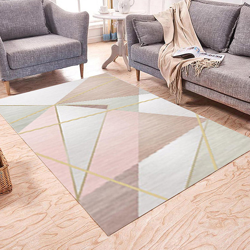 Stijlvol geometrisch gebied Tapijt Modern Patchwork Indoor Truug Polyester Tapijt voor woonkamer