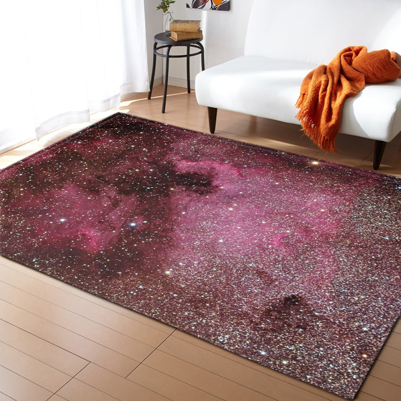 Navy Modern Area Tapijt Space Patroon Polyester Gebied Rug vlekbestendig vloerkleed voor thuisdecoratie