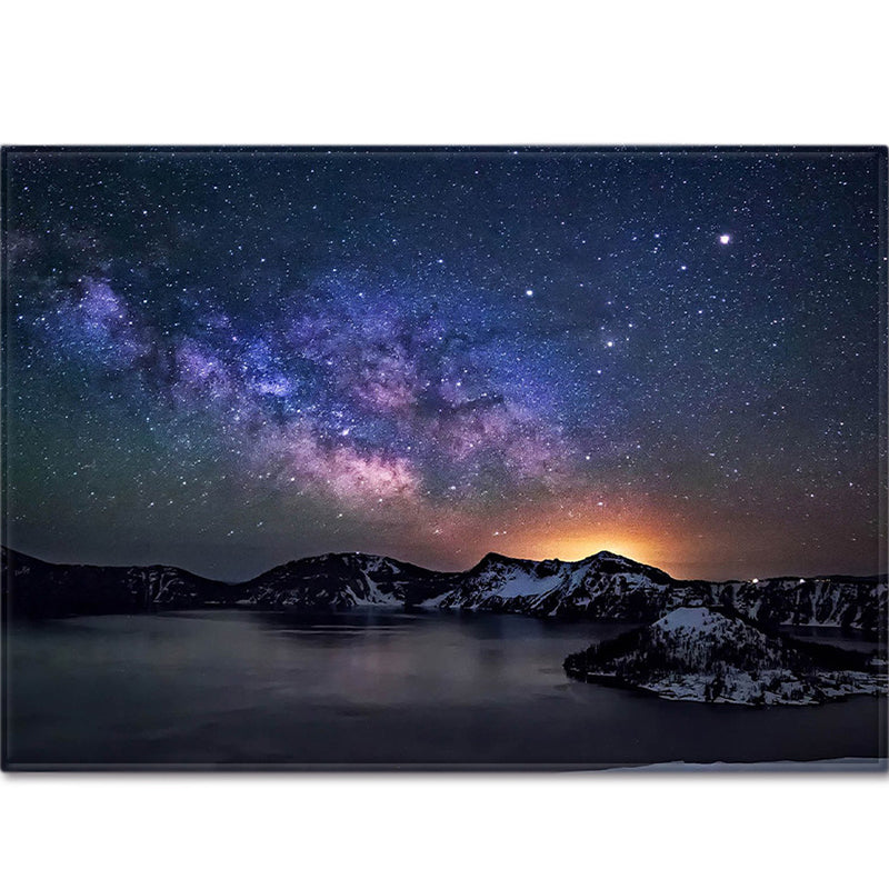 Navy Modern Area Tapijt Space Patroon Polyester Gebied Rug vlekbestendig vloerkleed voor thuisdecoratie