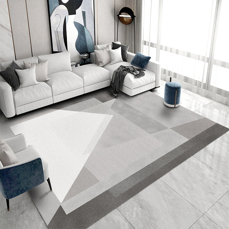 Geometrisch gebied Rug modern contrastpaneel Polyester kleurbestendig tapijt voor woonkamer