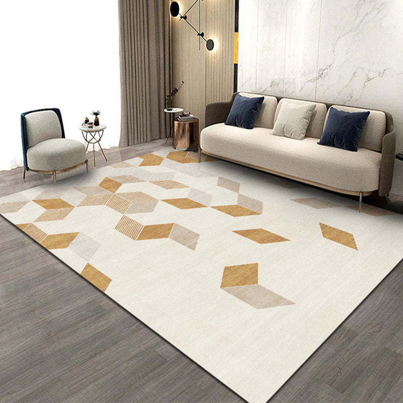 Geometrisch gebied Rug modern contrastpaneel Polyester kleurbestendig tapijt voor woonkamer