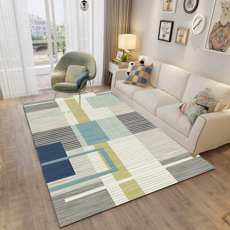 Minimalistisch geometrisch bedrukt tapijten Polyester binnen tapijt vlekbestendig gebied tapijt voor woonkamer
