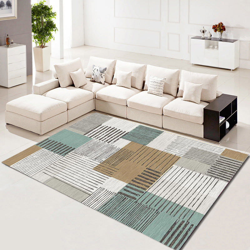 Minimalistisch geometrisch bedrukt tapijten Polyester binnen tapijt vlekbestendig gebied tapijt voor woonkamer