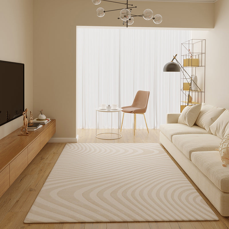 Khaki Modern Area Carpet Geometric Pattern Polyester Area Rug Stain Resistant Rug for Home Decor