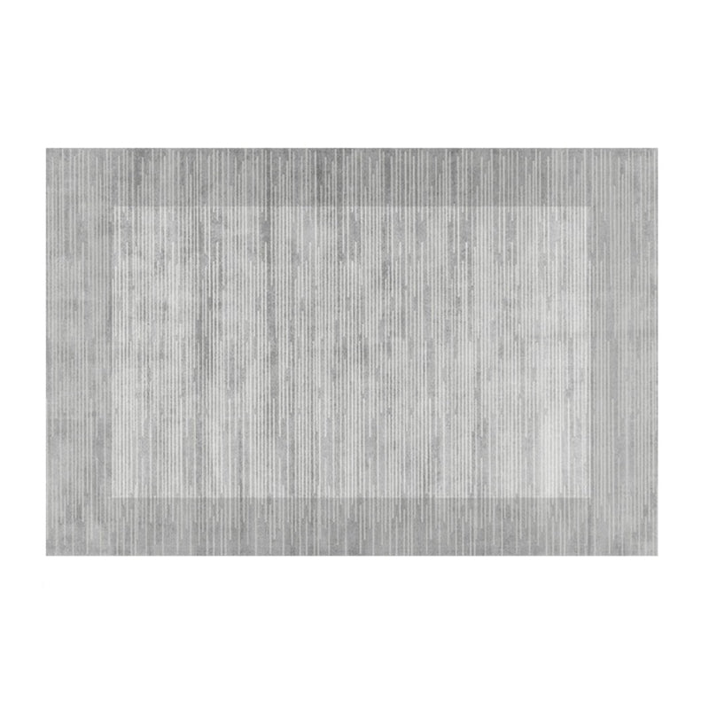 Grey Modern Area Carpet Geometric Pattern Polyester Area Rug Stain Resistant Area Rug for Home Decor