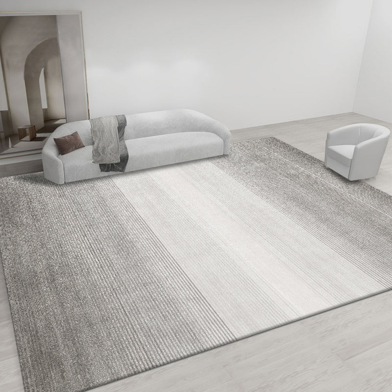 Grey Modern Area Carpet Geometric Pattern Polyester Area Rug Stain Resistant Area Rug for Home Decor