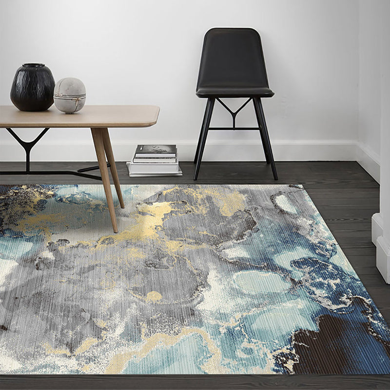 Leisure Area Rug Simplicity Abstract Print Rug Polyester Stain Resistant Carpet for Home Decor