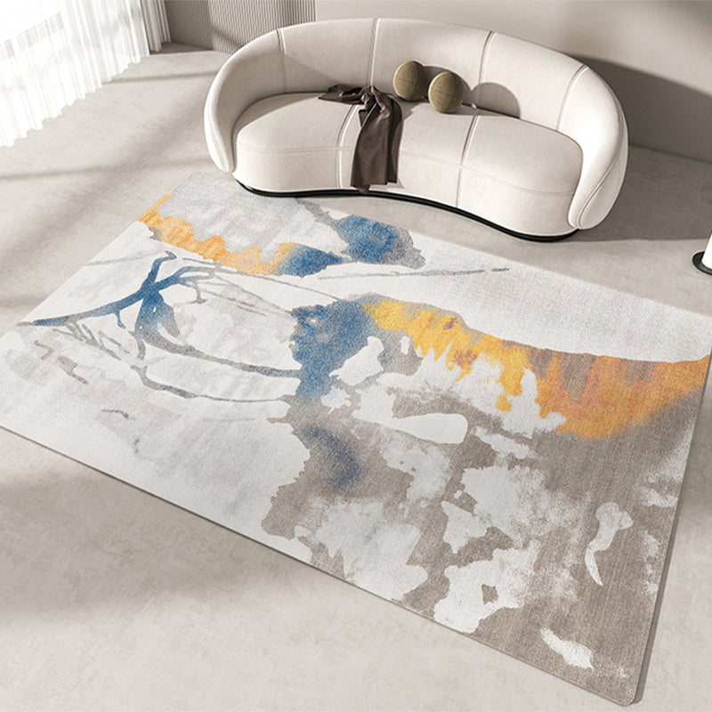 Leisure Area Rug Simplicity Abstract Print Rug Polyester Stain Resistant Carpet for Home Decor