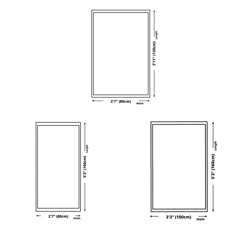 Stylish Contrast Panel Rug Geometric Area Carpet Polyester Stain Resistant Carpet for Home Decor