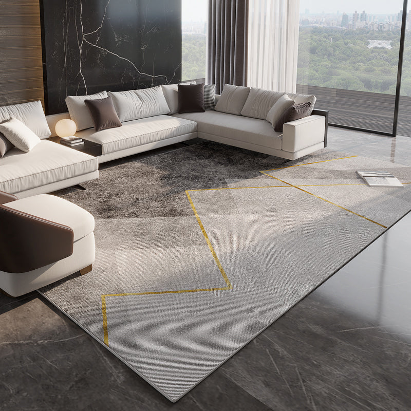 Distressed Graphic Pattern Carpet Polyester Rug Stain Resistant Indoor Rug for Home Decoration