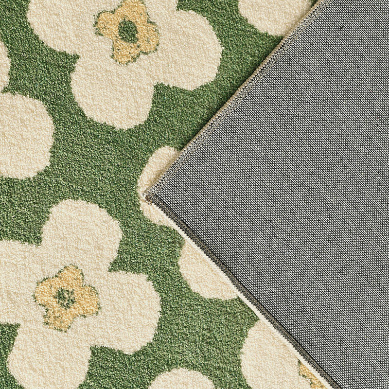 Stylish Modern Area Carpet Floral Pattern Polyester Area Rug Stain Resistant Area Rug for Home Decor