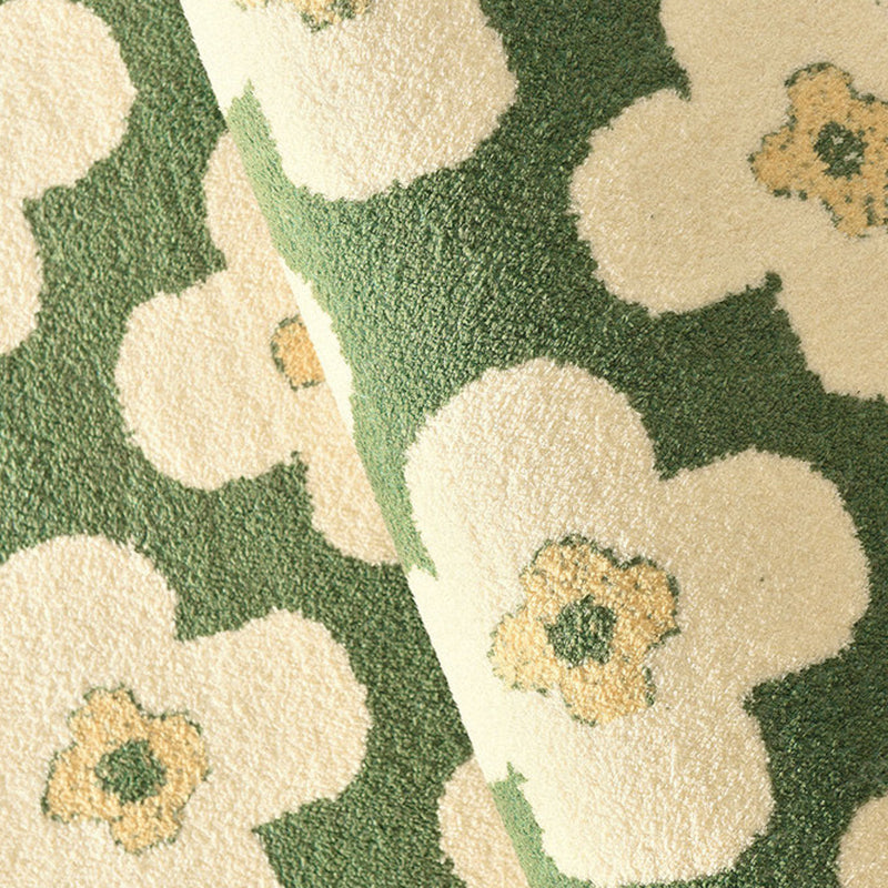 Stylish Modern Area Carpet Floral Pattern Polyester Area Rug Stain Resistant Area Rug for Home Decor