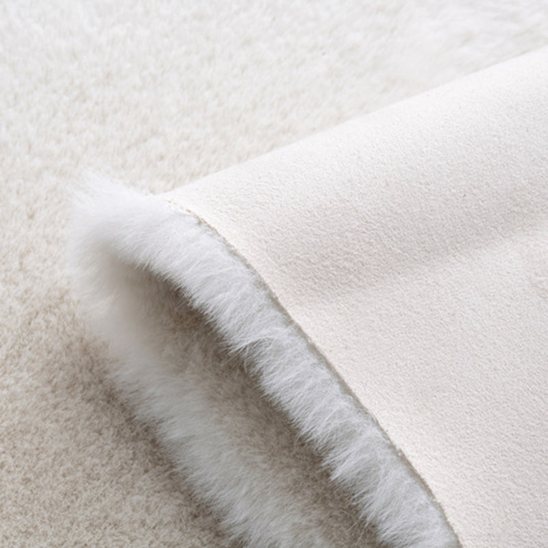 Chic Solid Color Area Carpet Modern Polyester Area Rug Easy Care Area Rug for Bedroom