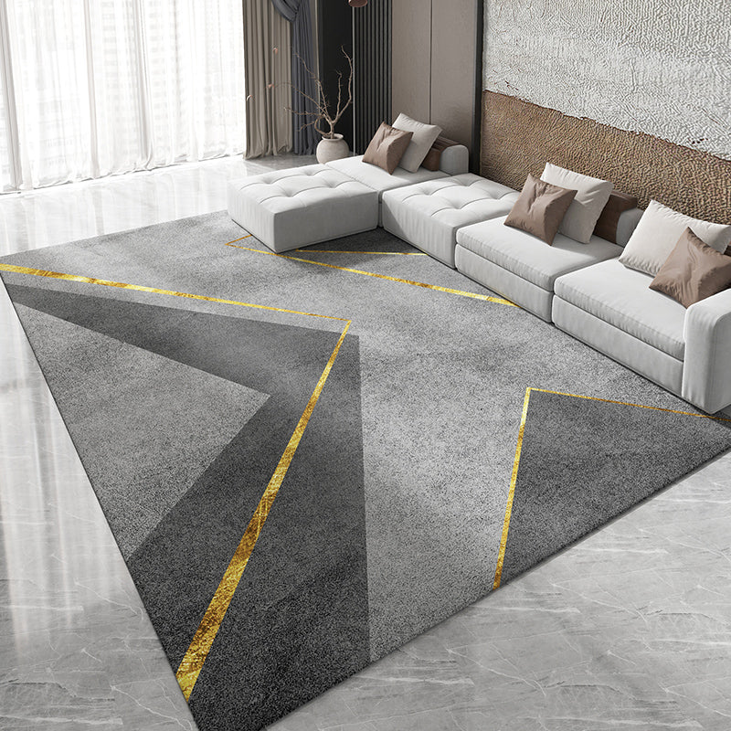 Casual huizen Decoratie Tapijt Grijze geometrie Print tapijt polyester Polyester Niet-slip achtergrondgebied Tapijt