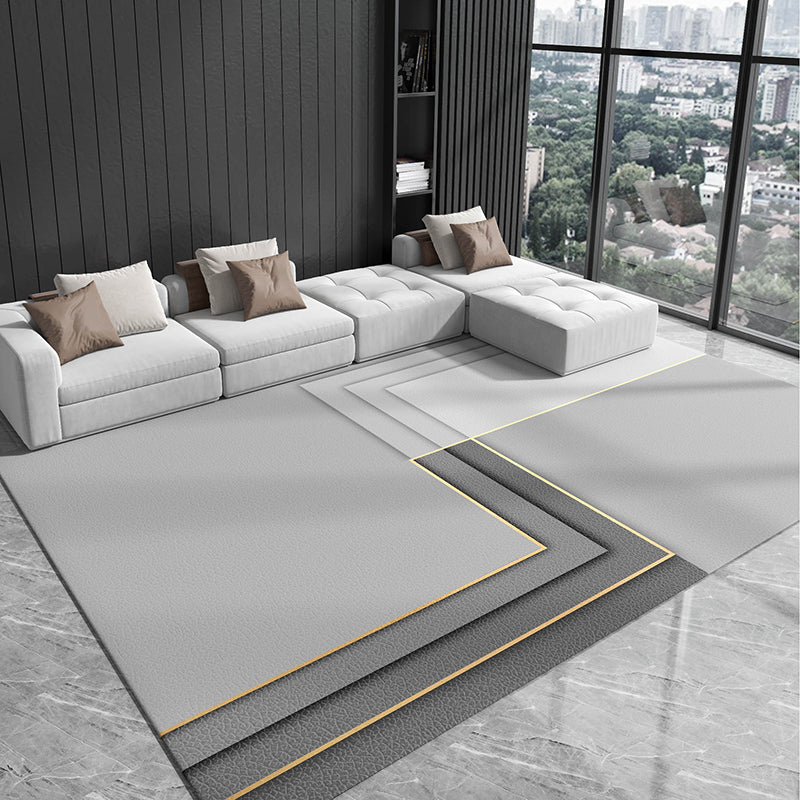 Casual huizen Decoratie Tapijt Grijze geometrie Print tapijt polyester Polyester Niet-slip achtergrondgebied Tapijt