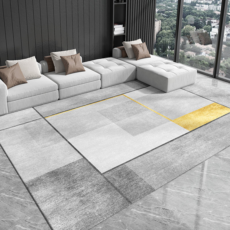 Casual huizen Decoratie Tapijt Grijze geometrie Print tapijt polyester Polyester Niet-slip achtergrondgebied Tapijt