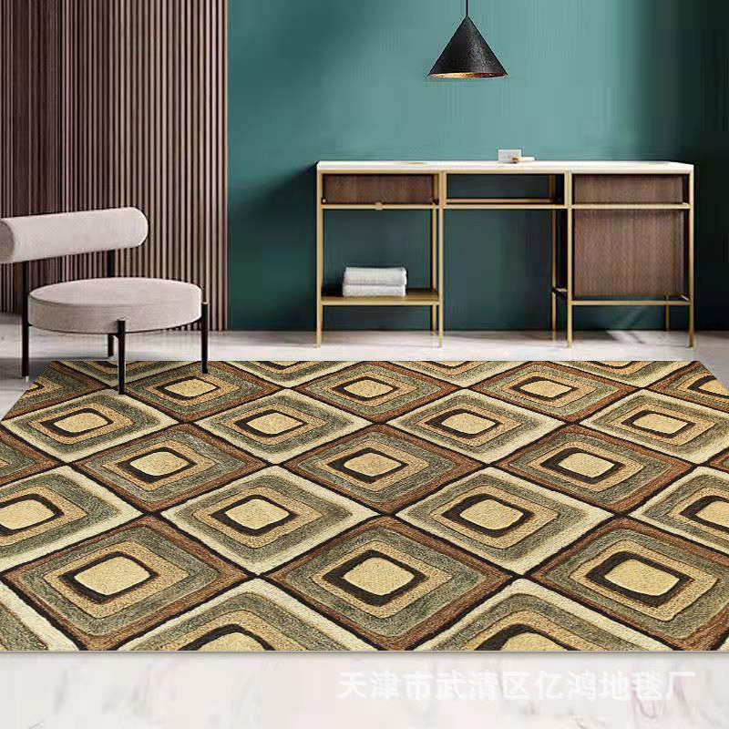 Lichtgele moderne tapijt polyester abstract grafisch tapijtvlekbestendig tapijt voor woningdecoratie