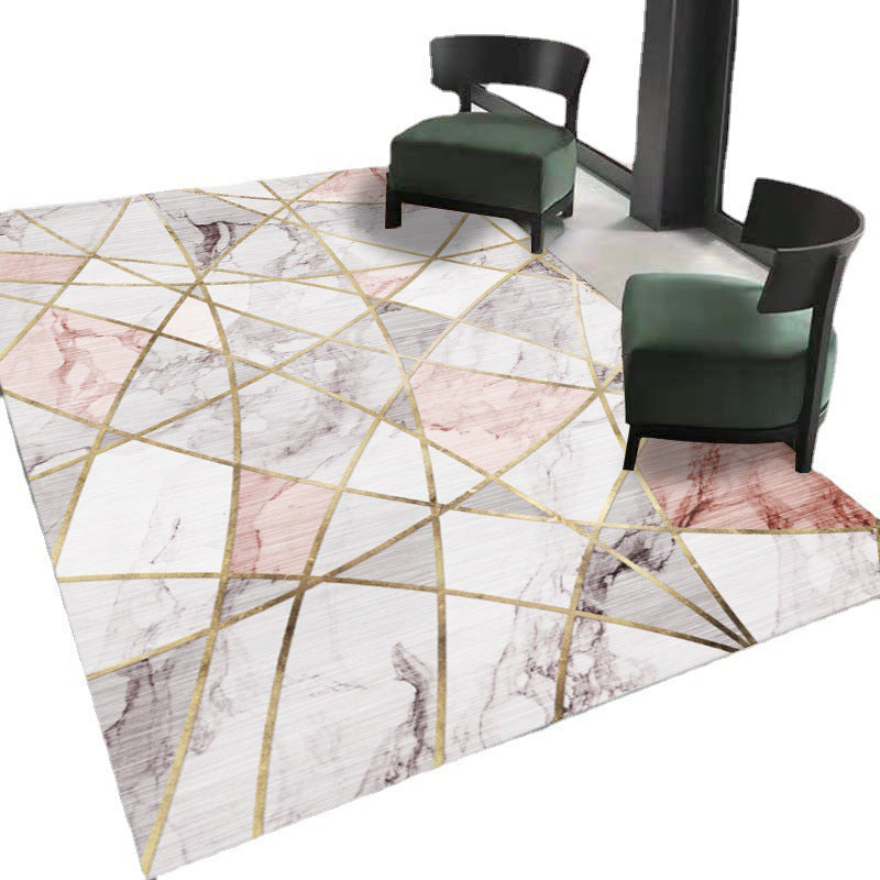 Lichtgele moderne tapijt polyester abstract grafisch tapijtvlekbestendig tapijt voor woningdecoratie