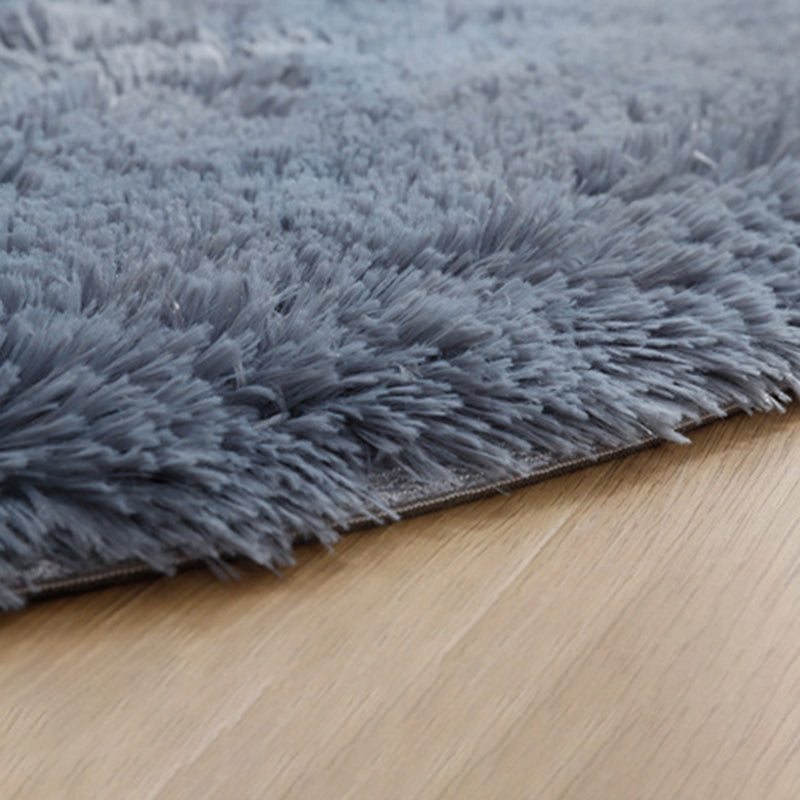 Tapis moderne rouge moderne en polyester moquette de couleur solide tapis de support sans glissement pour le salon