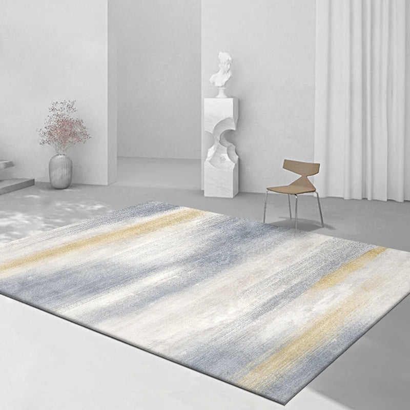 Grijs modern tapijt geometrisch patroon polyester gebied tapijt niet-slip achterste tapijt voor woonkamer