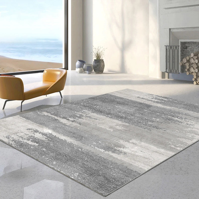 Grijs modern tapijt geometrisch patroon polyester gebied tapijt niet-slip achterste tapijt voor woonkamer
