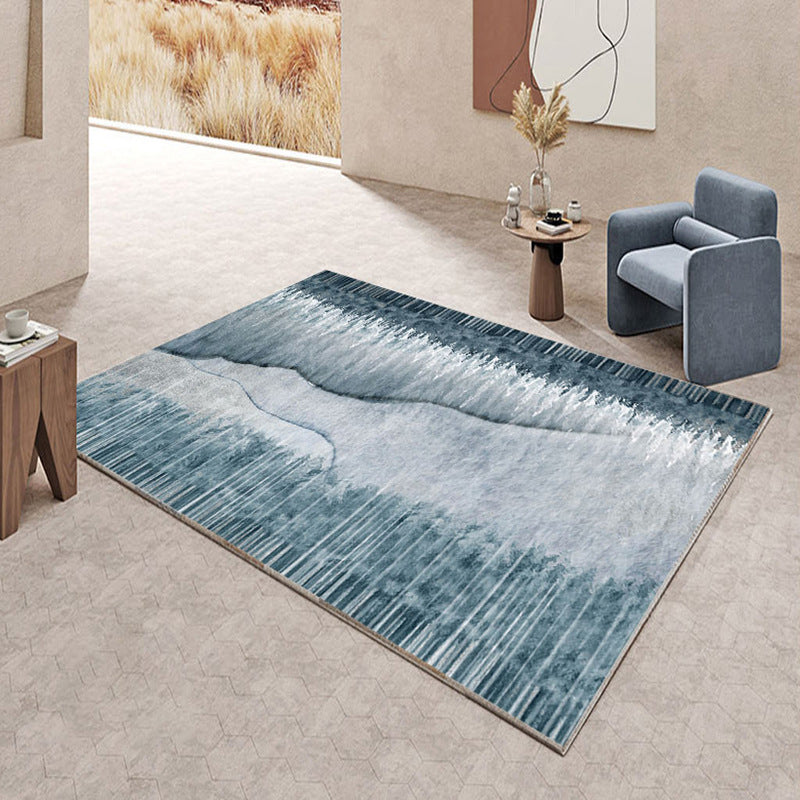 Luxuriant Modern Rug Black Graphic Carpet Washable Indoor Rug for Home Decor