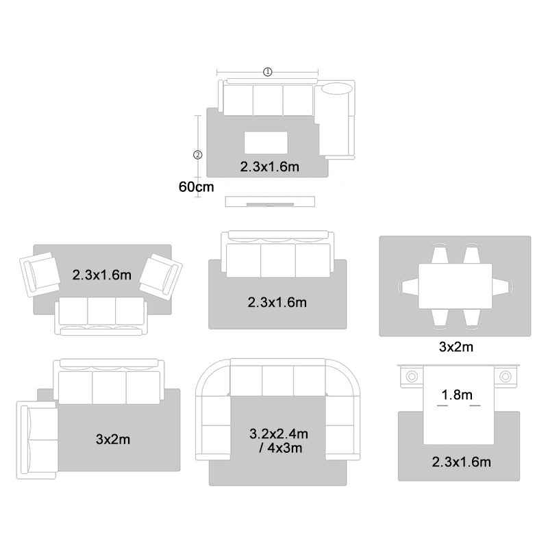 White Graphic Rug Polyester Modern Rug Non-Slip Backing Rug for Living Room