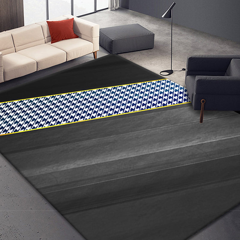 Goud eenvoudige vloerkleed Polyester Geometrisch Tapijt Non-Slip Backing Rug voor woonkamer
