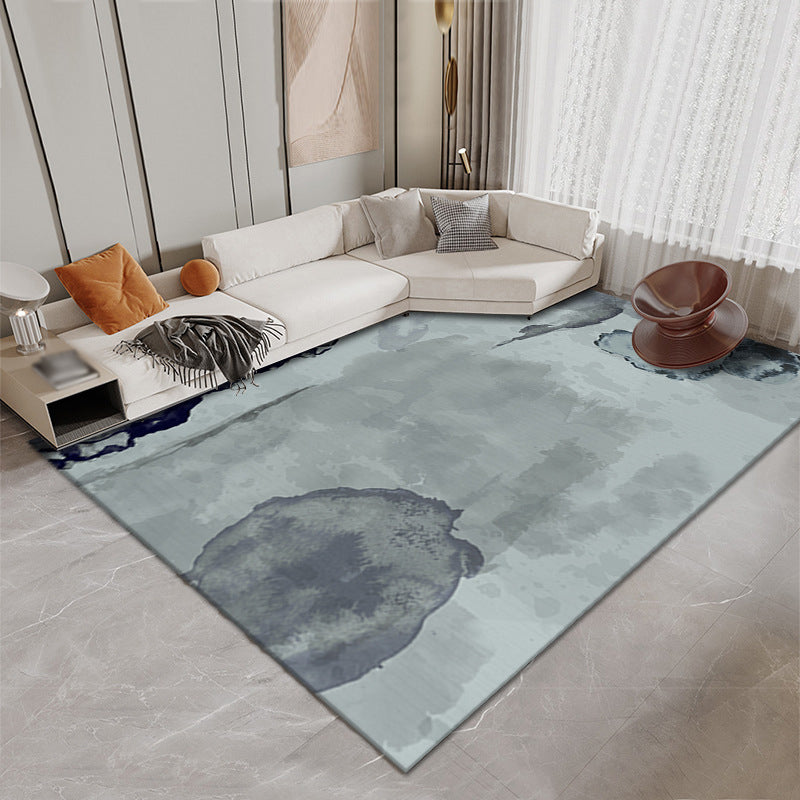 Casual Flowing Swirls Pattern Rug Polyester Area Carpet Pet Friendly Indoor Carpet for Living Room