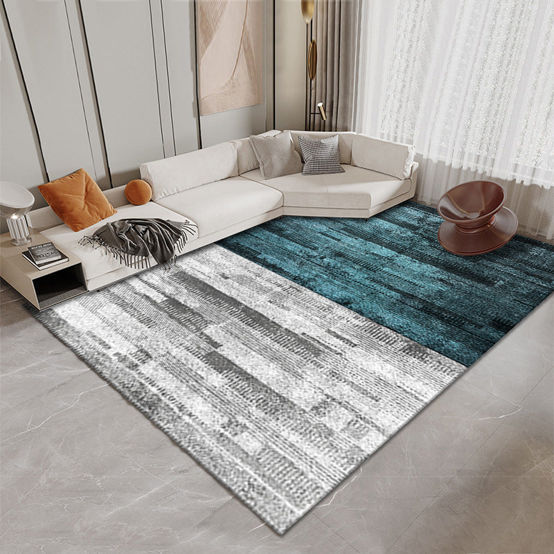 Casual Flowing Swirls Pattern Rug Polyester Area Carpet Pet Friendly Indoor Carpet for Living Room