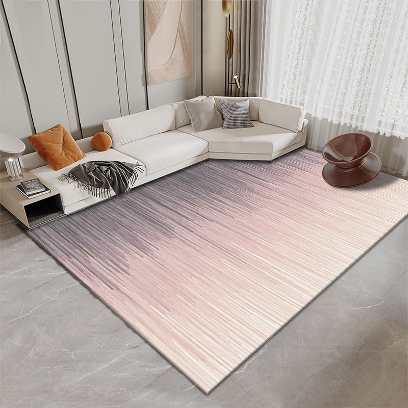 Casual Flowing Swirls Pattern Rug Polyester Area Carpet Pet Friendly Indoor Carpet for Living Room