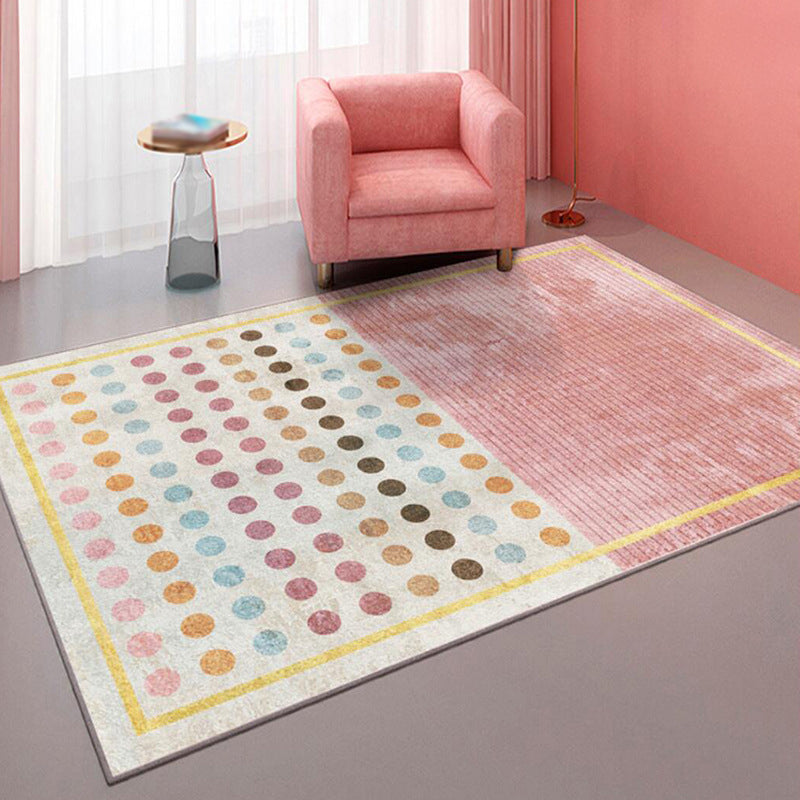 Black Modern Rug Polyester Striped Rug Non-Slip Backing Rug for Home Decoration