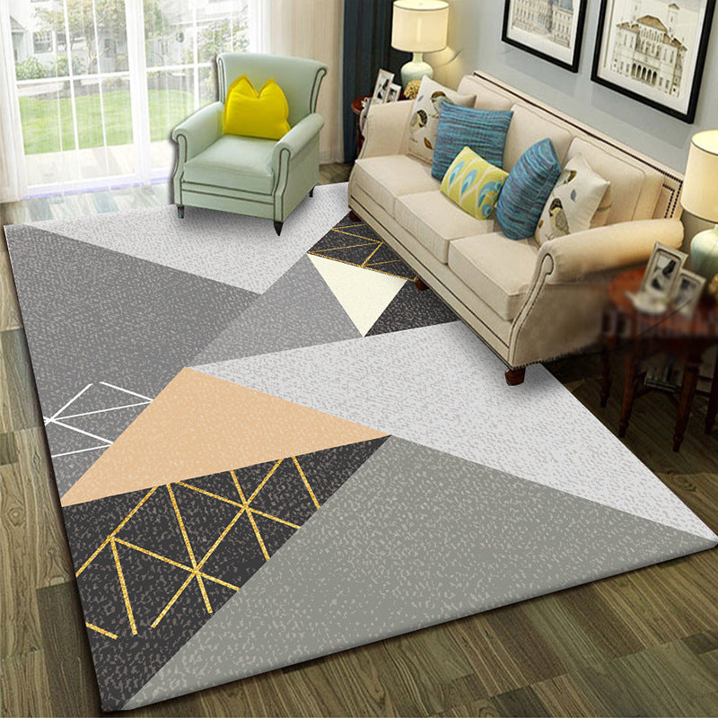 Minimalistisch tapijt Modern abstract patroon Tapijten Polyester Stain Resistant Area Tapijt voor woonkamer