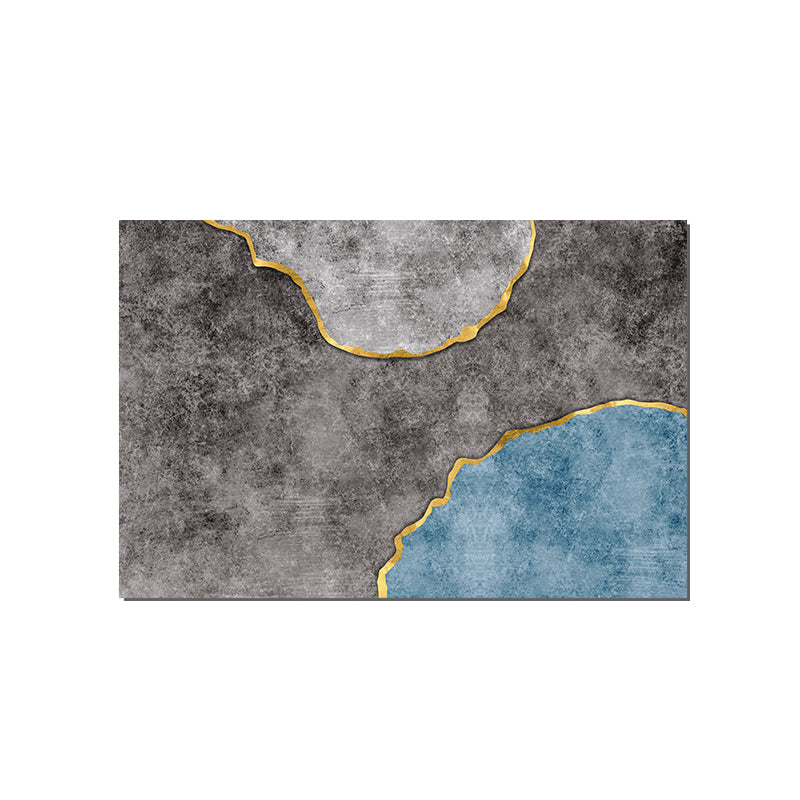Gorgeous Carpet Trendy Blue Tone Polyester Area Rug Living Room Rug for Non-Slip Backing