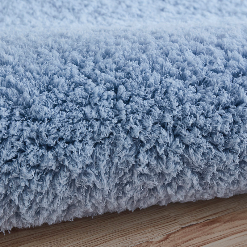 Casual Solid Rug Polyester Indoor Carpet Non-Slip Backing Shag Area Carpet for Living Room