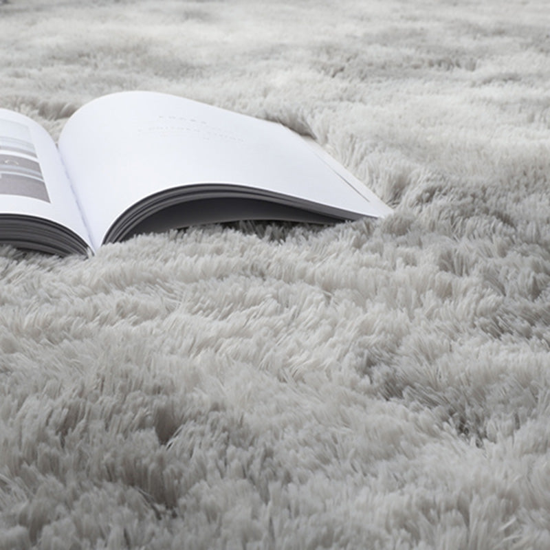 Simplicity Solid Rug Polyester Indoor Carpet Non-Slip Backing Shag Area Carpet for Living Room