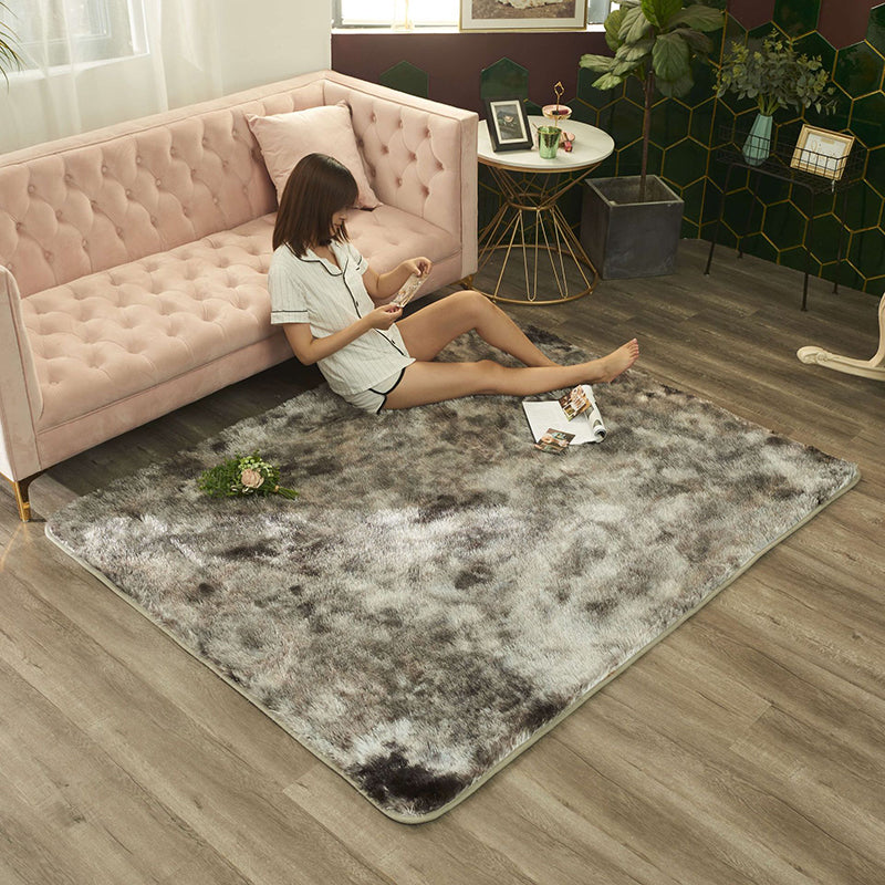 Tapis de couleur polyester pourpre en polyester tapis de support sans glissement pour décoration domestique
